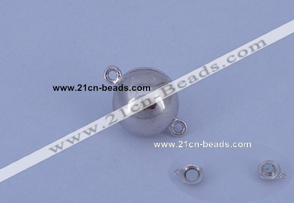 SSC108 5pcs 10mm round 925 sterling silver magnetic clasps