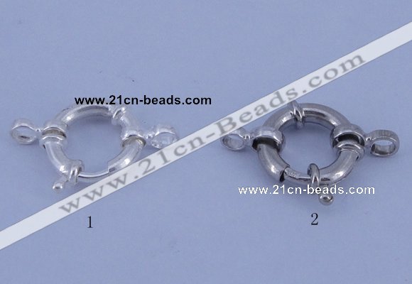 SSC203 5pcs 13.5mm 925 sterling silver spring rings clasps