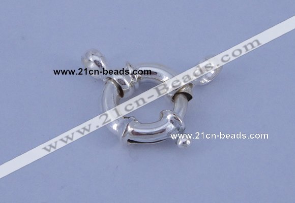 SSC204 5pcs 15mm 925 sterling silver spring rings clasps