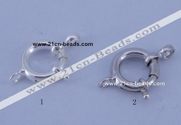 SSC206 5pcs 12mm 925 sterling silver spring rings clasps