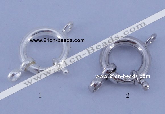 SSC208 5pcs 13.5mm 925 sterling silver spring rings clasps