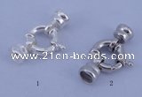 SSC213 5pcs 12mm sterling silver spring rings clasps