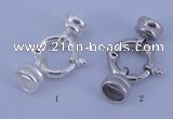 SSC214 5pcs 13.5mm sterling silver spring rings clasps