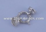 SSC215 5pcs 14.5mm sterling silver spring rings clasps