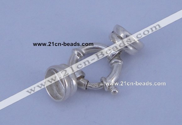 SSC215 5pcs 14.5mm sterling silver spring rings clasps