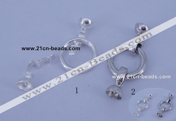 SSC216 5pcs 18mm sterling silver spring rings clasps