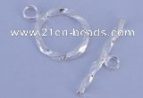 SSC24 5pcs 16mm donut 925 sterling silver toggle clasps