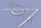 SSC26 5pcs 10*13mm heart 925 sterling silver toggle clasps