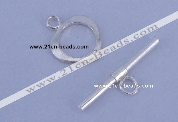 SSC26 5pcs 10*13mm heart 925 sterling silver toggle clasps