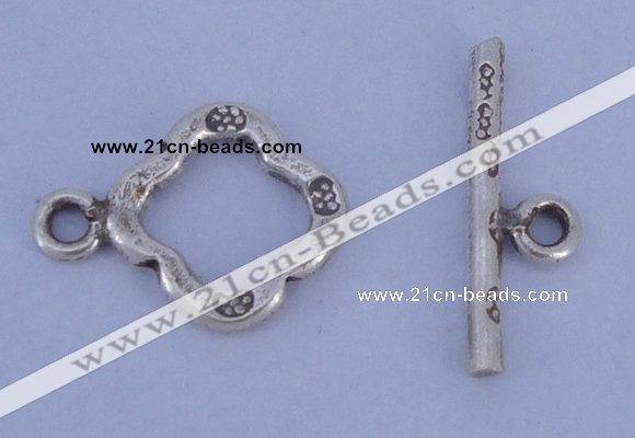 SSC32 5pcs 11*15mm diamond 925 sterling silver toggle clasps